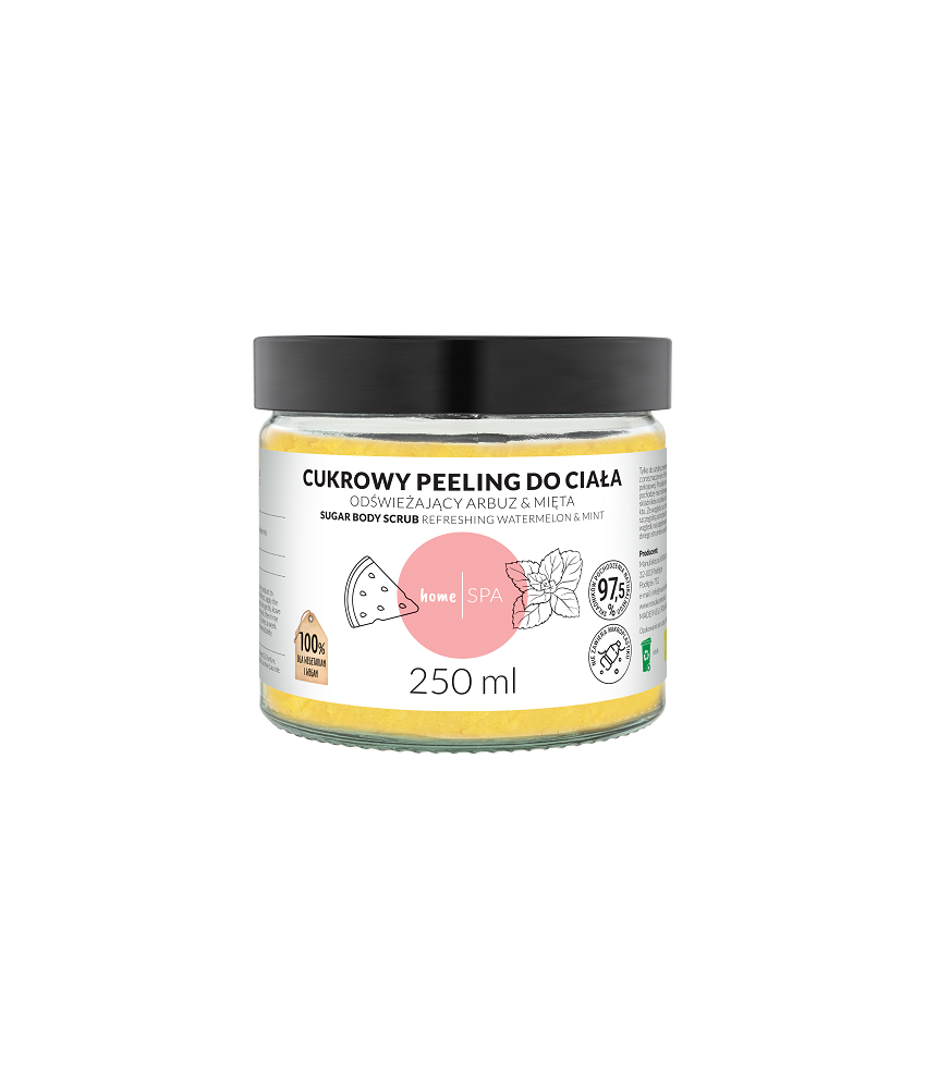 Cukraus kūno šveitiklis su arbūzu ir mėta, 250 ml HomeSPA aivora.eu