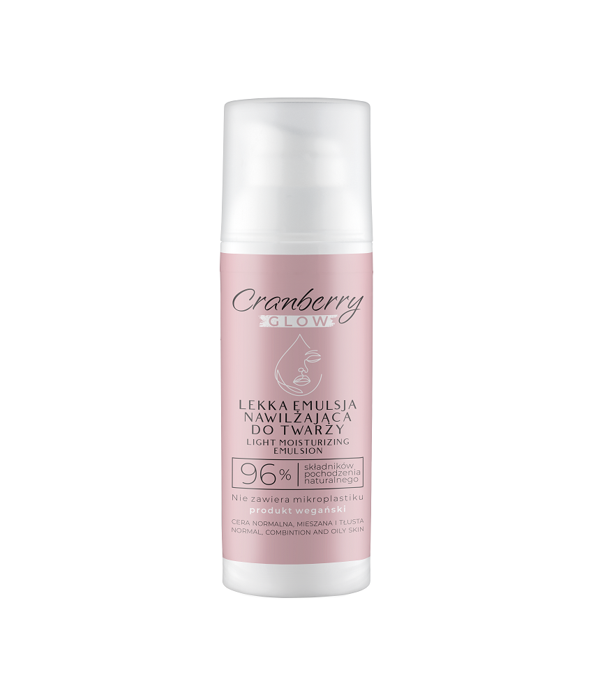 Lengva drėkinamoji veido emulsija, 50 ml Cranberry Glow aivora.eu