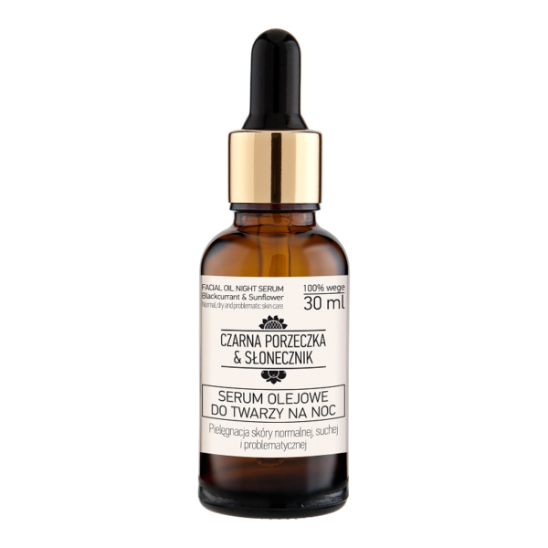 Naktinis veido serumas, 30ml Blackcurrant & Sunflower aivora.eu