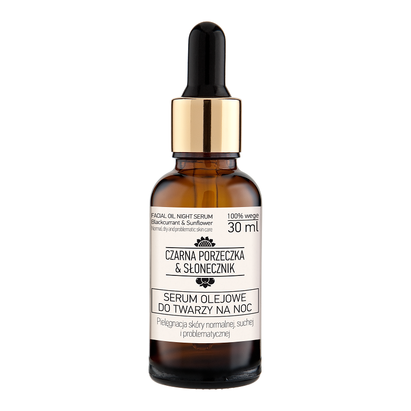 Naktinis veido serumas, 30ml Blackcurrant & Sunflower aivora.eu
